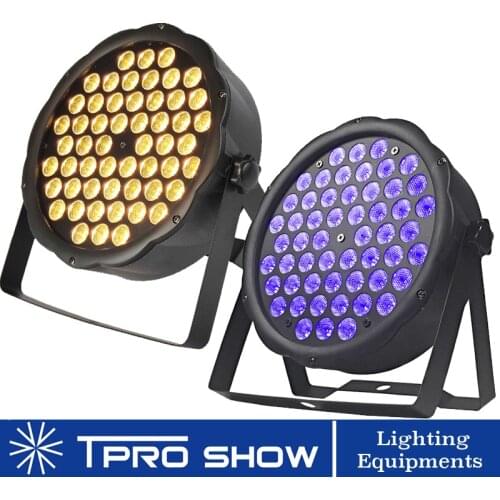 Dmx Stage Lighting Effect 54 Warm White Par Light 54 UV LED Blacklight Strobe Sound Party Light Wedding DJ Show Customize LED
