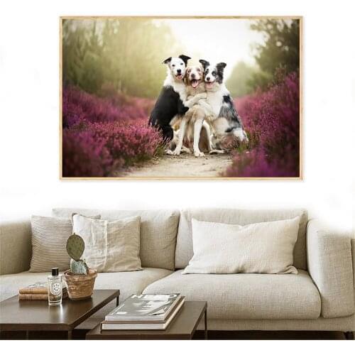 Home Decor Modern Minimalist Funny Clever Dog Love Animals Pictures Baby Decoration Room Canvas Painting for Living Room Pop Art