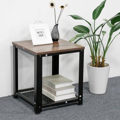 Creative Bedside Table Bedroom Furniture Nightstand Iron Industrial Retro Bedside Table Corner Table Cabinet ​40*40.2*45cm HWC