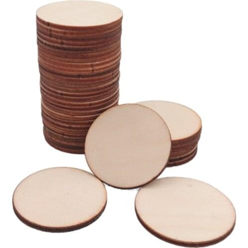 50mm 1.96inch Unfinished Wooden Round Circles Ring Craft Card Making Scrapbooking DIY Embellishment Arts Decorative Craft