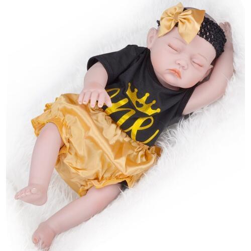 50-55cm Full Silicone Vinyl Reborn Baby Doll Realistic Girl Babies Dolls Lifelike Princess Kids Toy Children Birthday Gift