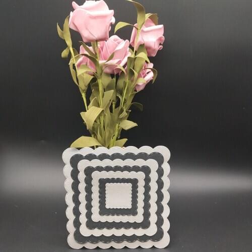 118*120mm Cascading frame new Metal Cutting Dies for decoration card DIY Scrapbooking stencil Paper Craft Album template Dies