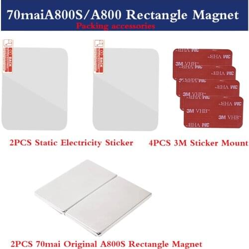 70mai Original Mount A800 /A800S rectangle magnet A800 Accessory Set Static Sticker 3M Film and Static Stickers super magnet