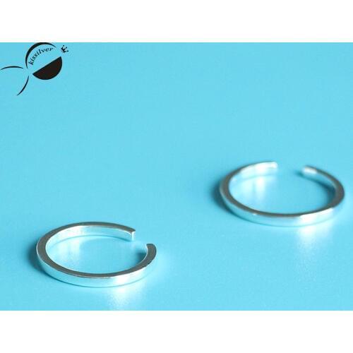 Opening Rings 925 Sterling Silver New 2017 Elegant Simple Female Silver Unique Ring Couple Birthday Girlfriend Gift Rings Women