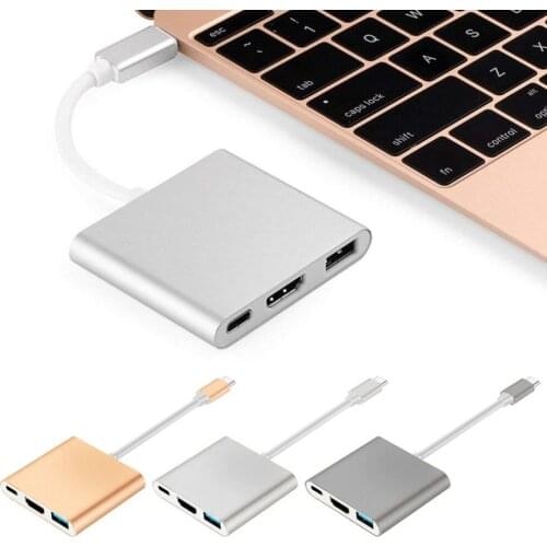Type C USB 3.1 to USB-C 4K HDMI-compatible USB 3.0 Adapter 3 in 1 Hub For Apple Macbook Lot