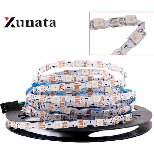 5V WS2812B Fullcolor LED Strip 30LEDs/m 60LEDs/m 5mm 6mm PCB S Shape Addressable Pixel 5050 RGB LED Light 5m/lot