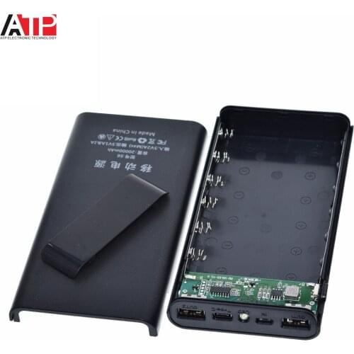 Portable 5V 6x18650 Power Bank Battery Box Shell Case DIY Type-C Micro USB Fast Charging Mobile Phone Charger Box Case