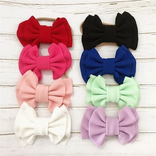 Baby Girls Headband Newborn Toddler Kids Bowknot Head Wrap Princess Party Hair Band Headwear Photography Props Accessories