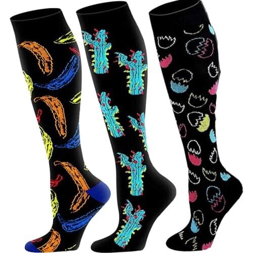 Anti Fatigue Women Men Compression Socks Yoga Golf Varicose Veins Socks Hockey Crossfit Socks Fit For Edema, Diabetes, Swelling