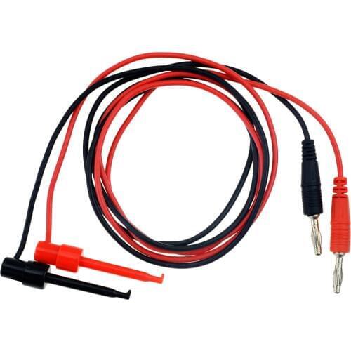 1.5M 4mm Banana Plug To Large Round Test Hook Clip Lead Cable For Multimeter Test Lead Cable Equipment Connector Crocodile Clip