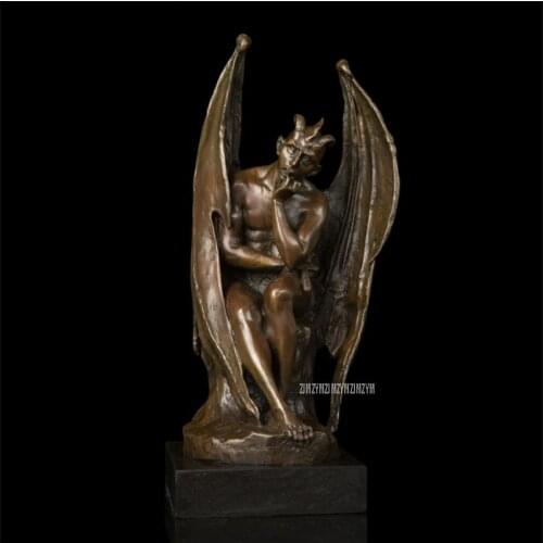 Modern Art Western Sculpture Athens Myth Brass Statues Figurine Angel Statue Casting Gifts Home Office Furnishing DS-419