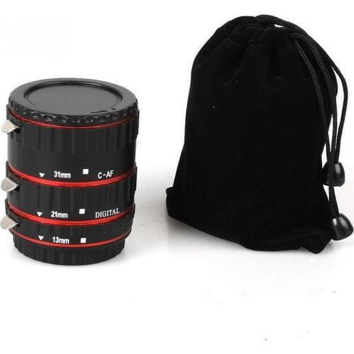 Red Lens Adapter Mount Auto Focus AF Macro Extension Tube Ring for Canon EF-S Lens T5i T4i T3i T2i 100D 60D 70D 550D 600D 6D 7D
