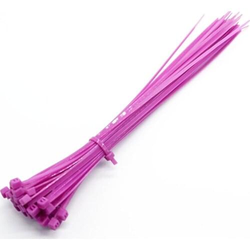 Xingo 4.8x250mm Self locking Nylon Cable Zip Ties 100pcs Plastic Colored Cable Zip Tie UL Rohs Approved Loop Wrap Bundle Ties