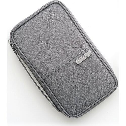 Travel Card Holder Bag Women Passport Holder Large Capacity Business Card Holders Multifunction Rfid Wallet for Phone Purse Pink