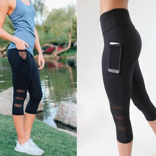 Women Sexy Shorts Summer Hollow Mesh Yoga Shorts Solid Black Short Leggings Workout Running Shorts With Phone Pockets Gym Shorts