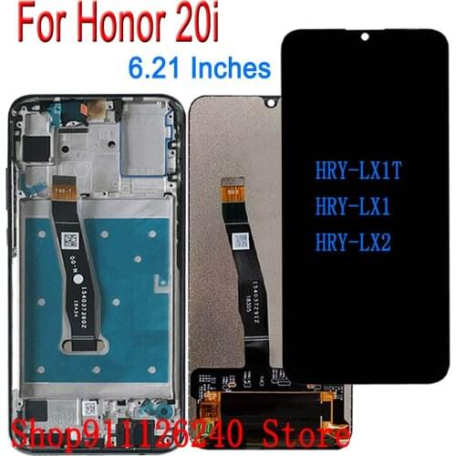 A+ LCD for Huawei Honor 20i LCD Display Touch Screen Digitizer Frame Replace for Honor20i LCD Screen HRY-LX1T HRY-LX1 HRY-LX2
