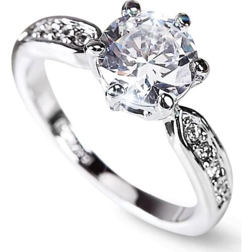 1.75ct AAA Zircon Engagement Rings for women Rose gold color Wedding rings female anel Austrian Crystals Jewelry top quality