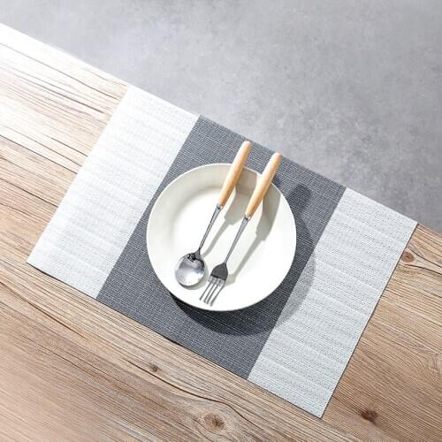 1Pc Rectangle PVC Placemats Non-slip Heat Resistant Dinner Table Mats Pads 45*30cm