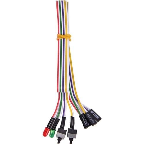 1PCS Slim ATX PC Compute Motherboard Power Cable Original On/Off/Reset with LED Light PC Power Reset Switch Push Button Switch