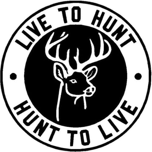 12.7CM*12.7CM Live To Hunt Deer Truck Vinyl Sticker Redneck Hunting Creative Sticker Decoration