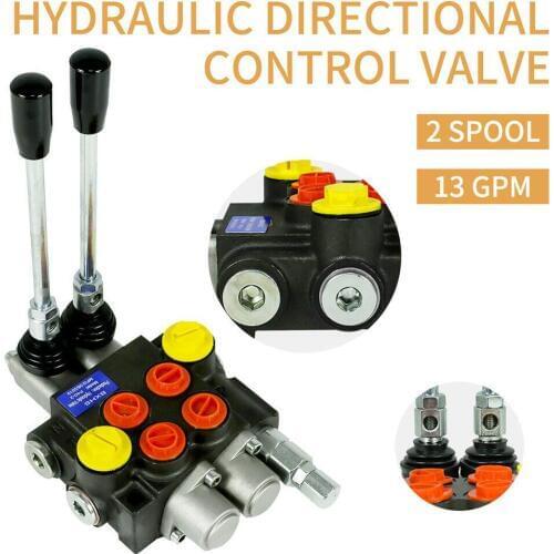 2 Spool 13GPM Hydraulic Directional Control Valve Tractor Loader w/ Joystick
