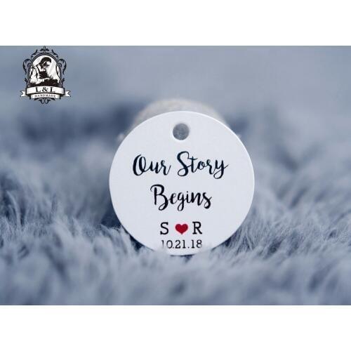 200 pcs 3.5cm round kraft/white paper label bachelorette tags Literature and art label bachelorette party favors tags Love label