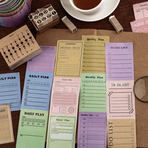 5patterns vintage style to do list washi tape scrapbooking planner notebook decorative daily week month plan sticker