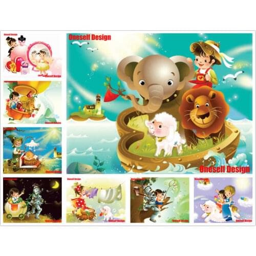 5D diamond embroidery Full Set Cartoon Animal 5D diamond mosaic sale rhinestone pictures beaded embroidery Children Day Gift