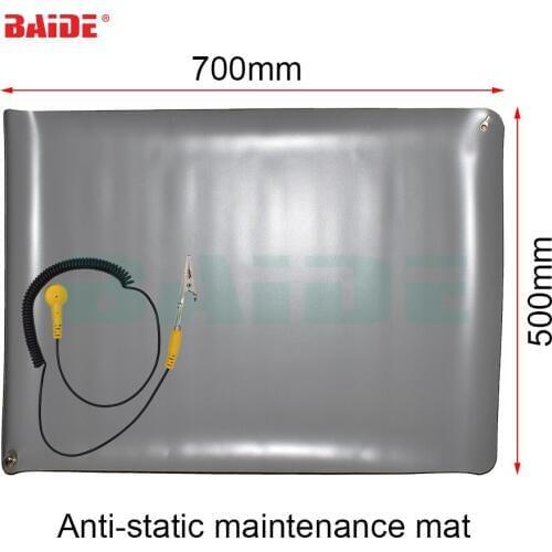 70*50 DIY Gray Desktop Anti Static ESD Grounding Mat Silicone Pad with Mayitr Cord for Phone PC Laptop Repair Maintenance