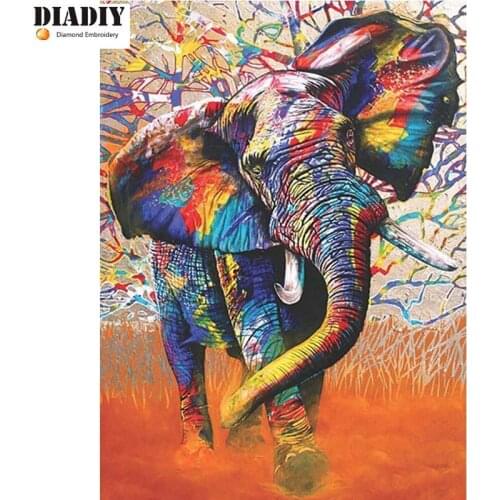 Diy 5D Diamond Painting Cross Stitch Elephant Full Mosaic Square &Round Drill Diamond Embroidery Home Decor