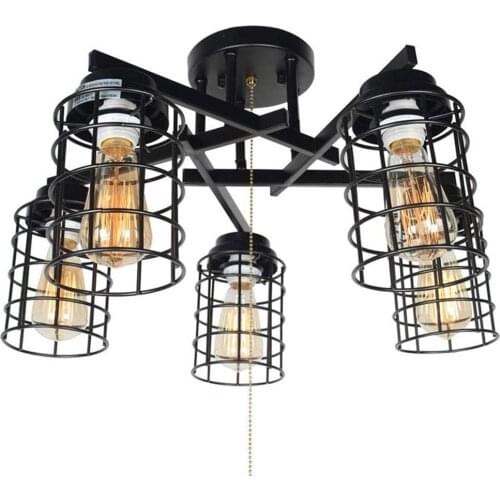 American Retro industrial Ceiling Lighting Indoor Lighing for dining room living room bedroom study wrought iron Ceiling Lamp