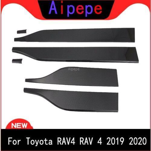 For Toyota RAV4 XA50 2019 ABS Car Accessories Exterior Side Door Panel Body Molding Decoration Cover Trim 6pcs