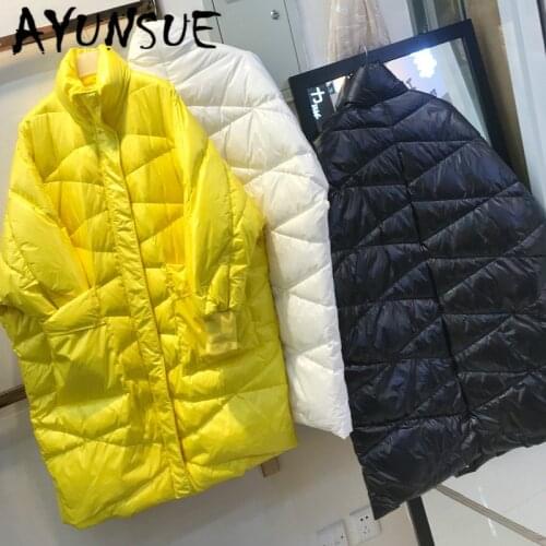 AYUNSUE Jacket Women 2020 Korean Oversized White Duck Down Coat Winter Puffer Jacket Women Warm Coats Chaqueta Mujer YY1250