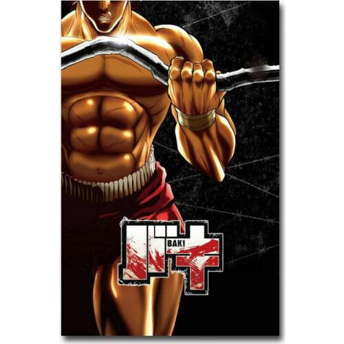 Baki The Grappler TV Series Silk Fabric Wall Poster Art Decor Sticker Bright