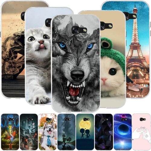 Case For Samsung Galaxy A5 2017 Case Silicone Cute Cat Soft TPU Capa Coque Back Cover Funda For Samsung A5 2017 A520F Phone Case