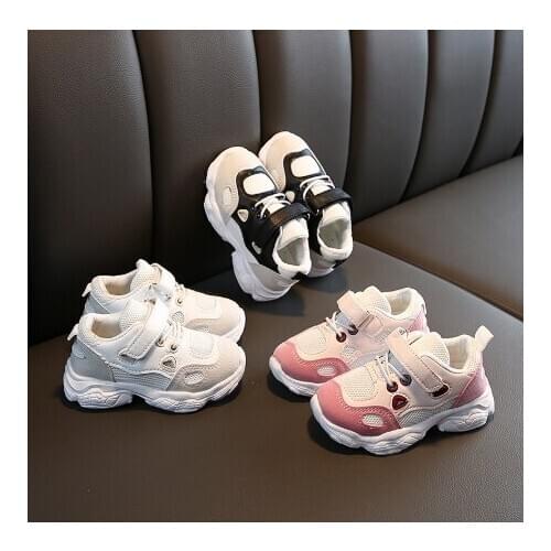 Fashion new baby boy breathable mesh sports shoes girls children running sneakers shoes