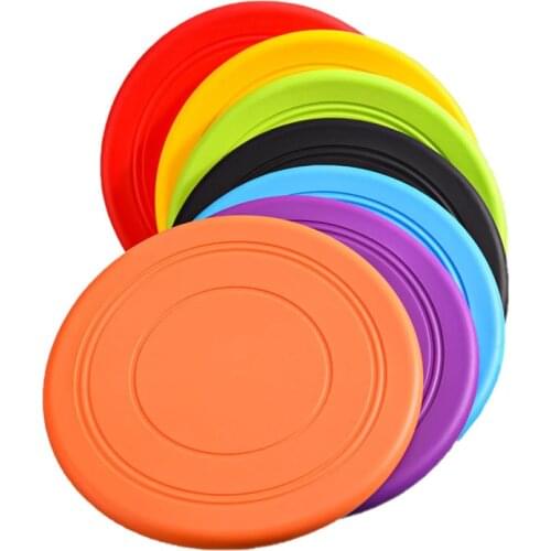 EVA Material Silicone Flying Saucer Dog Toy Game Flying Discs Resistant Chew Puppy Training Interactive Pet Supplies