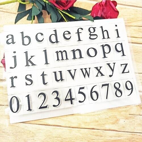Hot selling Lower case letters transparent clear stamp / silicone seal roller stamp DIY scrapbook album / card production