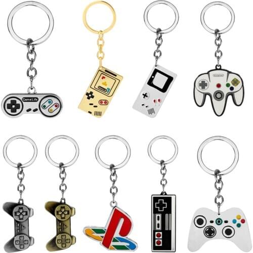 Creative Video Game Handle Keychain Creative Joystick Model Key Chain Key Ring For Boyfriend Men Key Holder Trinket Gift