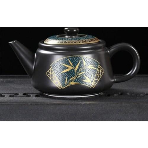 Creative Classical Ceramic Teapot Household Chinese Kung Fu Tea Set Old-fashioned Ceramic Teapot Tieguanyin Pu'er Tea Tea Teapot
