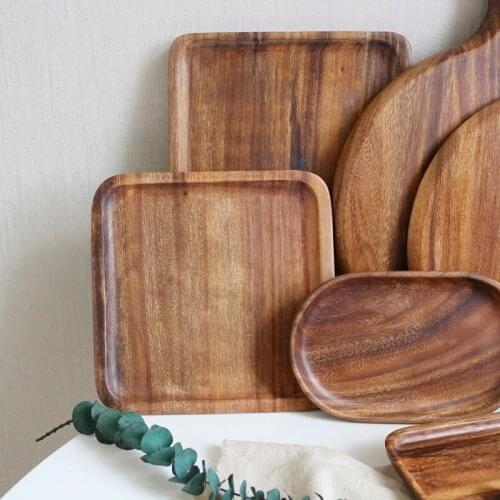 Square/Rectangle/Oval Whole Wood Kitchen Cutting Board Solid Wooden Fruit Bread steak cutting Trays Plate Chopping Board
