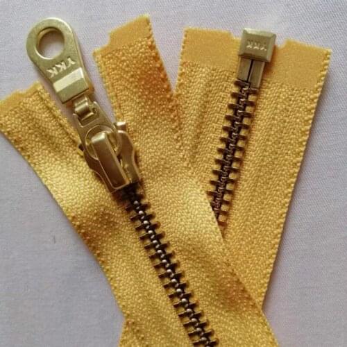 5# 50cm Metal YKK Zipper Yellow Fasteners Single Open End for Garment Clothing Accessories Wholesale