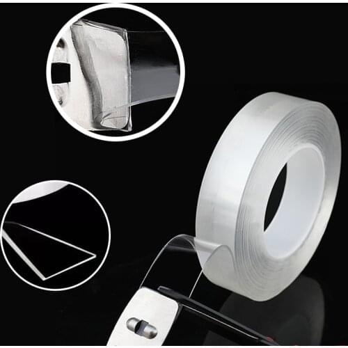 Home Reusable Tape Single Sided Adhesive for Face Super Strong Traceless Nano Glue Gadget Cinta Magica Single Cara Transparent