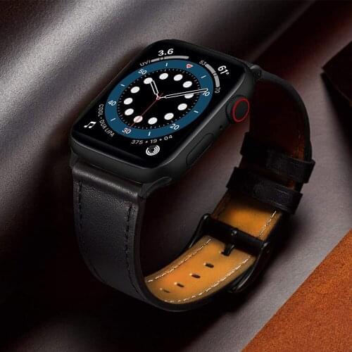 Genuine Leather watchband for apple watch 6 se band 44mm 40mm for iwatch 3 42mm 38mm strap Replacement correa accessories wrist