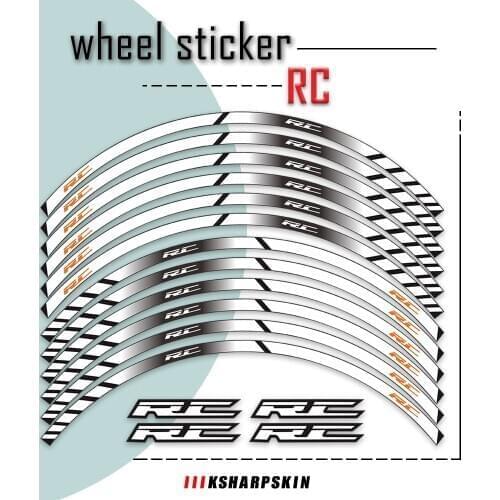 New Sale Motorcycle stickers moto Wheels Rims hub stickers Decoration reflective decals For KTM RC 17 inch RC 390 RC 200 sticker