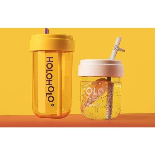 New HOLOHOLO 450ml Tuntun Cup Tritan Water Cup Portable unisex student simple large-capacity children summer plastic cup