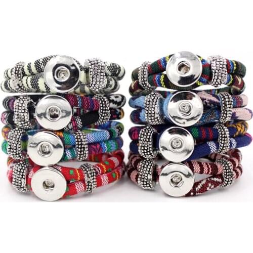New Arrival Cotton Rope Snap Bracelets Ethnic Bohemian Bracelets and Bangles For Women Girls Gift Pulsera
