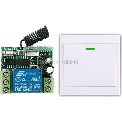 New digital Remote Control Switch DC12V Receiver 1*Wall Transmitter Wireless Power Switch 315MHZ Radio Controlled Switch Relay