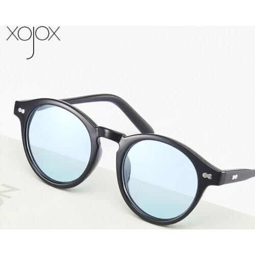 XojoX Fashion Sunglasses Men Women Decorative Vintage Visor Eyewear Round Retro Female Male Sun Gashion Female Sun Glasses UV400