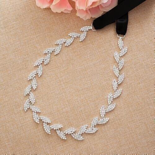 Wedding Belt Leaf shape Rhinestone Bridal Sash Evening Dress Belt Womens Rhinestone Belts For Wedding Dress s198-s